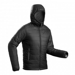 Куртка для треккинга в горах с капюшоном до –5°C мужской черный TREK 100 FORCLAZ