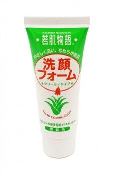 JP/ Wakahada-Monogatari Aloe Cleansing Foam Пенка для умывания с экстрактом Алоэ, 50гр