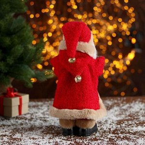 Дед Мороз "В красной шубке с подарками" двигается, 18х30 см
