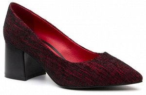 908014/01-07 красный/черный текстиль женские туфли