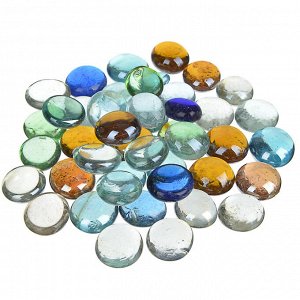 LADECOR Камни декоративные стеклянные цветные 200гр, 12 видов