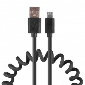 FORZA Кабель для зарядки Спираль Micro USB, 1м, 1.5А, пакет