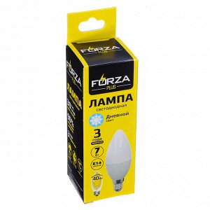 FORZA Лампа светодиодная С37 7 Вт, Е14, 560 Лм, 4000 К, 175-265 В, Ra>80, IRF