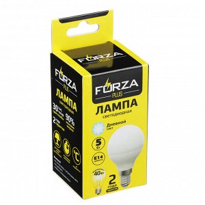 FORZA Лампа светодиодная G45 5W, E14, 420lm 4000К