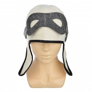 Шапка банная "Летчик" 30%шерсть, 70%полиэфир, GC Design