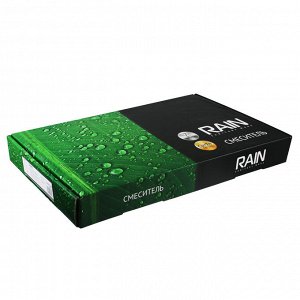 RAIN Смеситель для кухни Аквамарин, однорычажный, гибк изл., карт. 35мм, гайка, латунь, хром