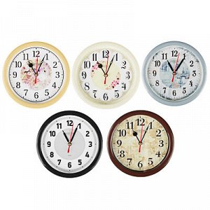 LADECOR CHRONO Будильник кварц d15см, пластик, 15,3х15,3х4см, 5 дизайнов