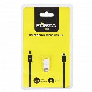 FORZA Адаптер-переходник Micro USB – Type-C, Micro USB –  iP,  пластик, блистер