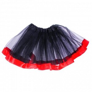 Карнавальная юбка, трехслойная, цвет чёрно-красный