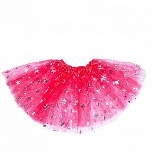 Карнавальная юбка «Звёздочки», цвет красный