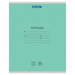Тетрадь 12 л. BRAUBERG КЛАССИКА NEW частая косая линия, обложка картон, ЗЕЛЕНАЯ, 105694