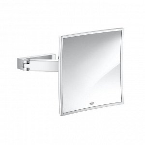 Косметическое зеркало подвесное GROHE SELECTION 40808000 (металл, хром, современный, на стену, квадр