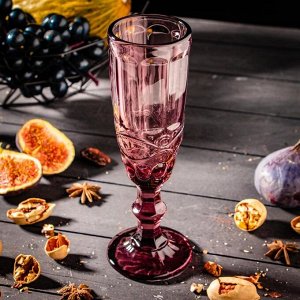 Бокал для шампанского Magistro «Ла-Манш», 160 мл, цвет розовый