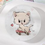 Тарелка Доляна «Котёнок на скейте», d=17,5 см