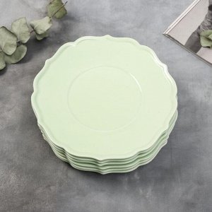 Набор тарелок «Зелёные», 20 см, 6 шт