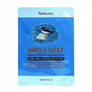 FARM STAY Тканевая маска с экстрактом ласточкиного гнезда Visible Difference Aqua Mask Pack Bird's Nest