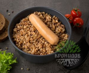 Гречневая каша с сосиской 250г.,1/15