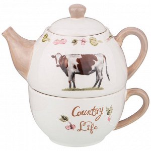 Набор 2 пр. чайник и чашка "country life" 440 мл 16,7*12*17,5 см