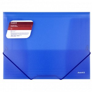 Папка на резинках Axent 1501-22-A, А4, прозрачный синий