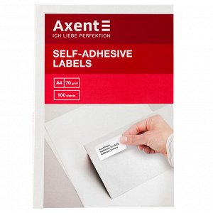 Самоклеящиеся этикетки Axent 2467-A 100 листов A4, 70x25.4 мм