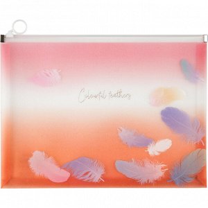 Папка на молнии zip-lock Axent Colourful Feather 1452-94-A, А4+