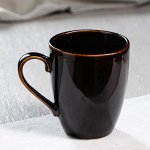 Кружка &quot;Европа&quot;, коричневая глянцевая, 300 мл