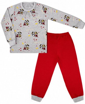 Пижама красная для девочки 7783-ДБ16