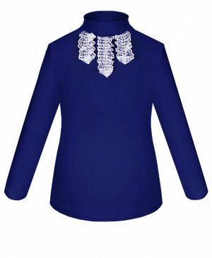 Синяя школьная блузка для девочки 82536-ДШ19