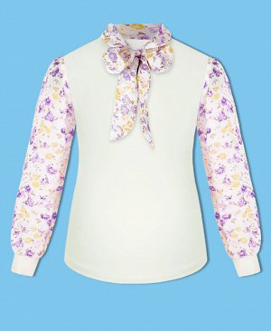 Школьная блузка для девочки с шифоном 80927-ДШ21