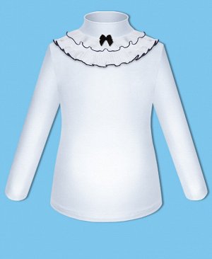 Белая школьная блузка для девочки 7879-ДШ18