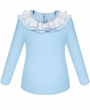 Голубая школьная блузка для девочки 72902-ДШ19