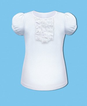 Школьная белая блузка для девочки 7876-ДШ18