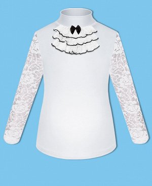 Белая школьная блузка для девочки 78802-ДШ20