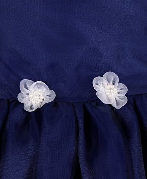 Синее нарядное платье для девочки 84163-ДН19