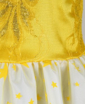 Жёлтое нарядное платье для девочки 81031-ДН18