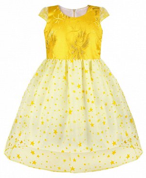 Жёлтое нарядное платье для девочки 81031-ДН18