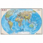 Карта настенная &quot;Мир. Политическая карта&quot;, М-1:25 млн., размер 122х79 см, ламинированная, 3