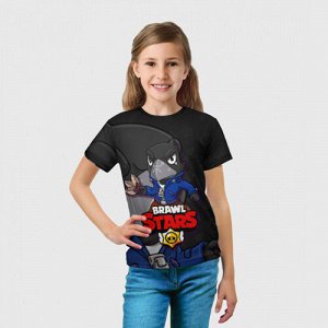 Детская футболка 3D «BRAWL STARS CROW»