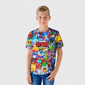 Детская футболка 3D «Brawl Stars | Все новые бравлы»