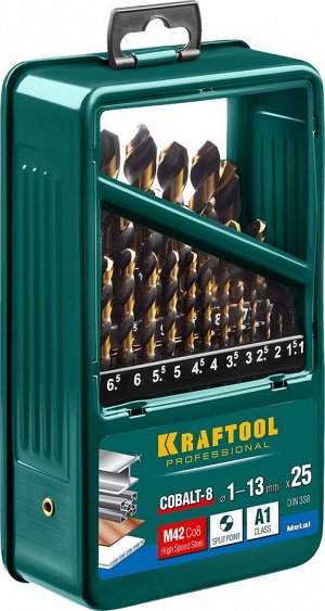 KRAFTOOL COBALT 25шт(1-13мм)