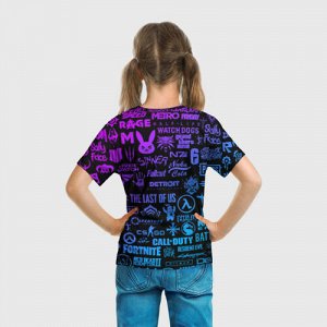 Детская футболка 3D «ЛОГОТИПЫ ИГР»