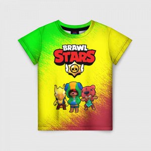 Детская футболка 3D «Brawl Stars Leon Nita Crow»
