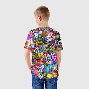 Детская футболка 3D «BRAWL STATS ВСЕ ПЕРСОНАЖИ»