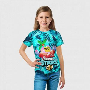 Детская футболка 3D «BRAWL STARS TROPICAL SPROUT.»