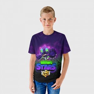 Детская футболка 3D «БРАВЛ СТАРС ЛЕОН»