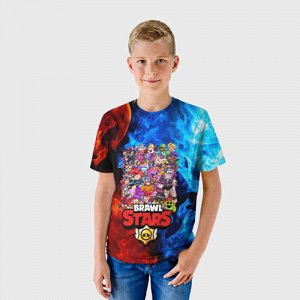 Детская футболка 3D «BRAWL STARS ВСЕ ПЕРСОНАЖИ»