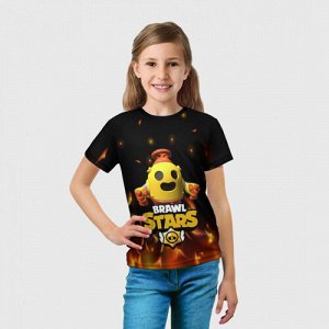 Детская футболка 3D «Brawl Stars Robot Spike»