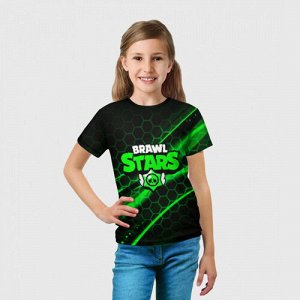 Детская футболка 3D «BRAWL STARS LEON»
