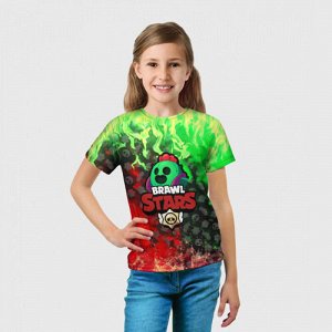 Детская футболка 3D «BRAWL STARS SPIKE.»