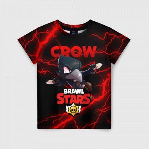Детская футболка 3D « BRAWL STARS CROW»